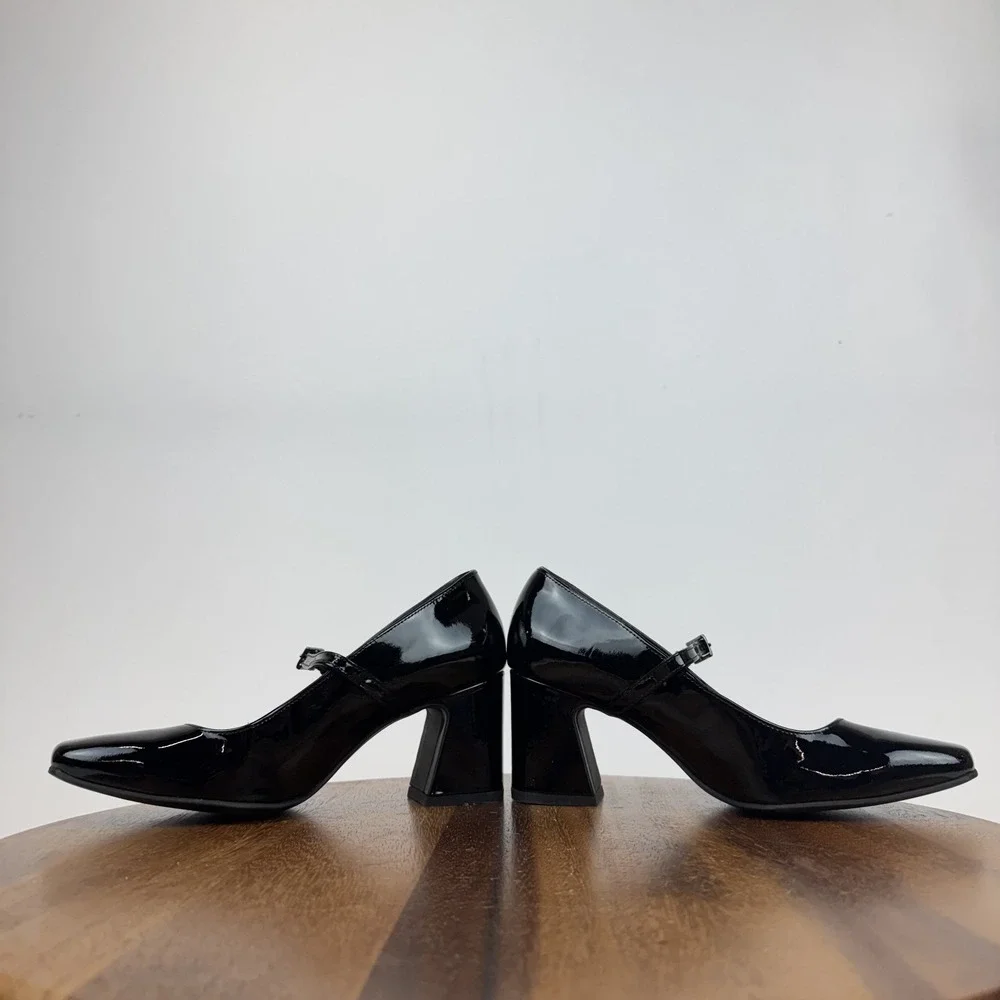 Womens Paul Green Zoe Black Patent Leather‎ Formal Mary Jane Pumps Size 3.5 GUC